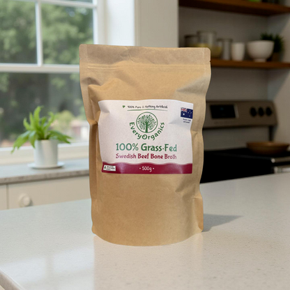 100% Pure Swedish Beef Bone Broth, plain, 500g bag