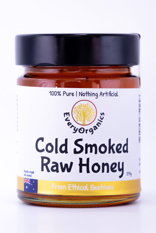 Cold Smoked Pure Australian Raw Honey 375g x 1